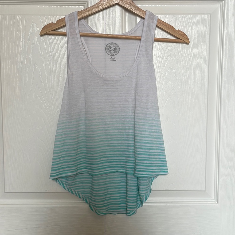 Ombré hi low tank top